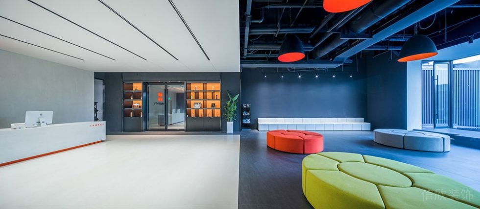 現(xiàn)代工業(yè)風商務(wù)辦公室接待大廳設(shè)計裝修圖