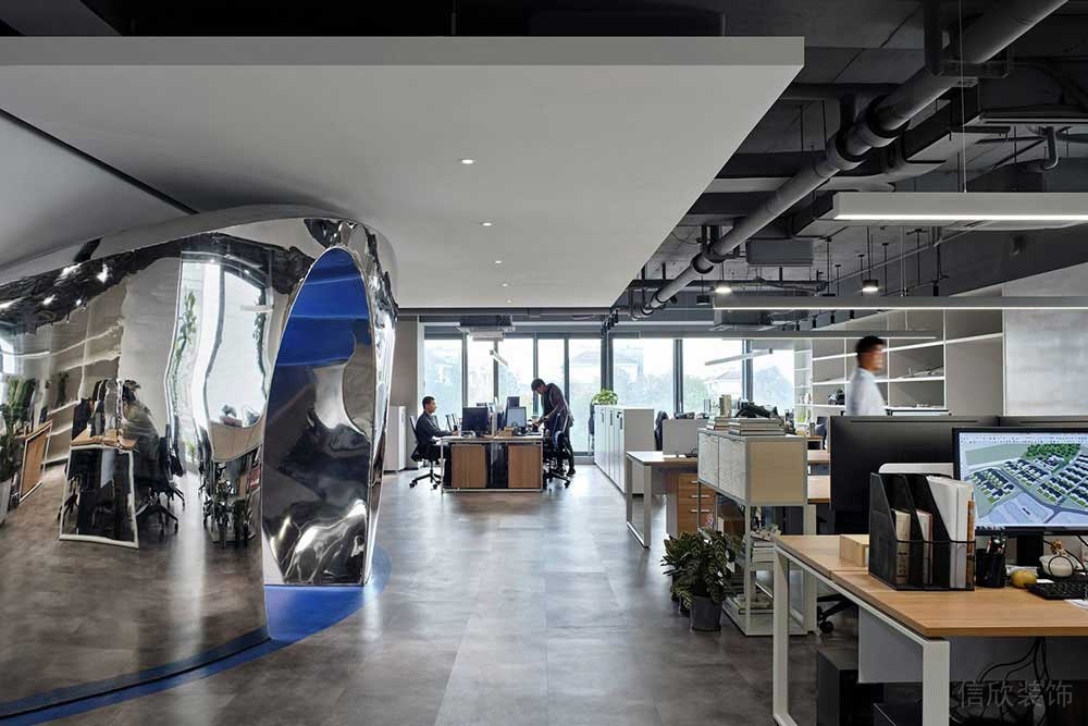 現(xiàn)代工業(yè)風商務(wù)辦公室業(yè)務(wù)辦公區(qū)設(shè)計裝修圖