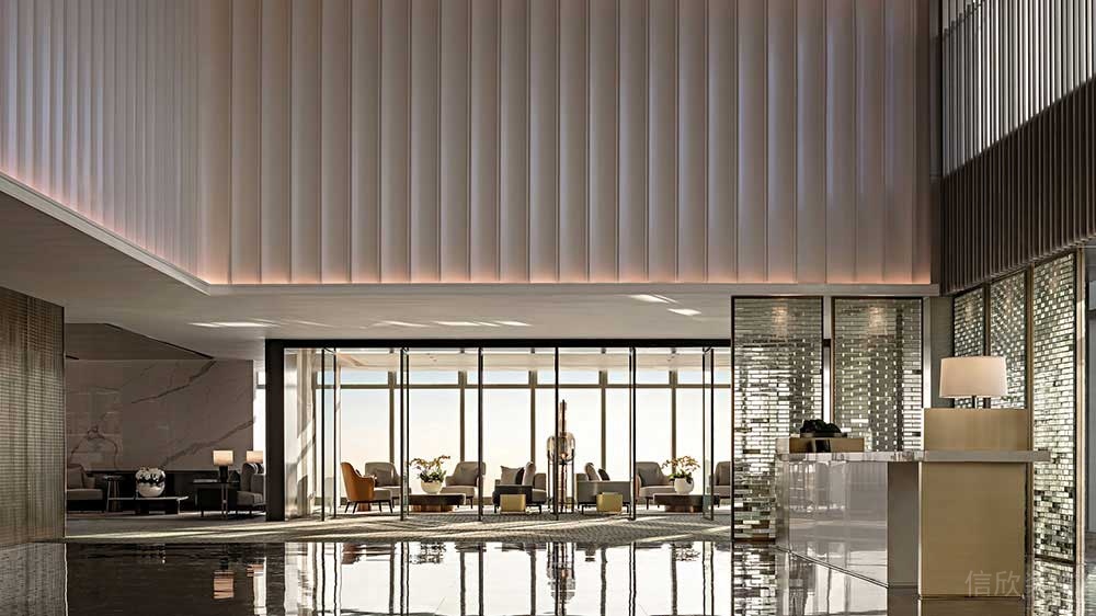 現(xiàn)代輕奢風(fēng)格辦公空間接待大堂設(shè)計(jì)裝修圖