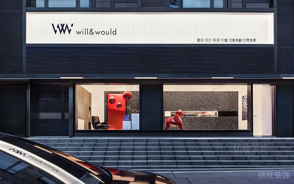 階梯大理石店鋪設計工作室藝術設計效果圖