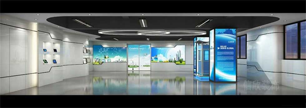 電子科技公司展廳頂面裝修設計 電子科技公司展廳頂面裝修設計