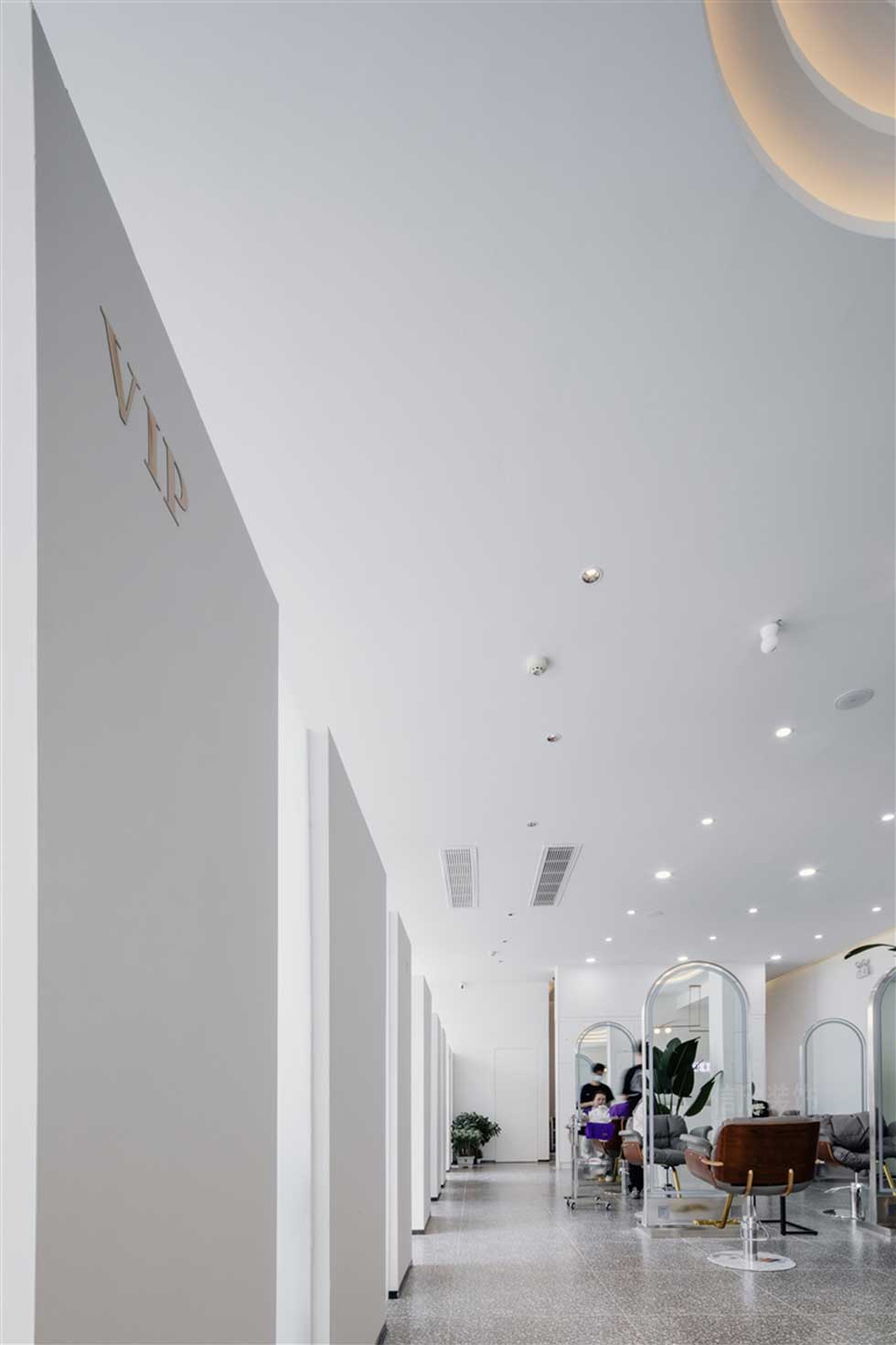 美發店剪頭區水磨石地面