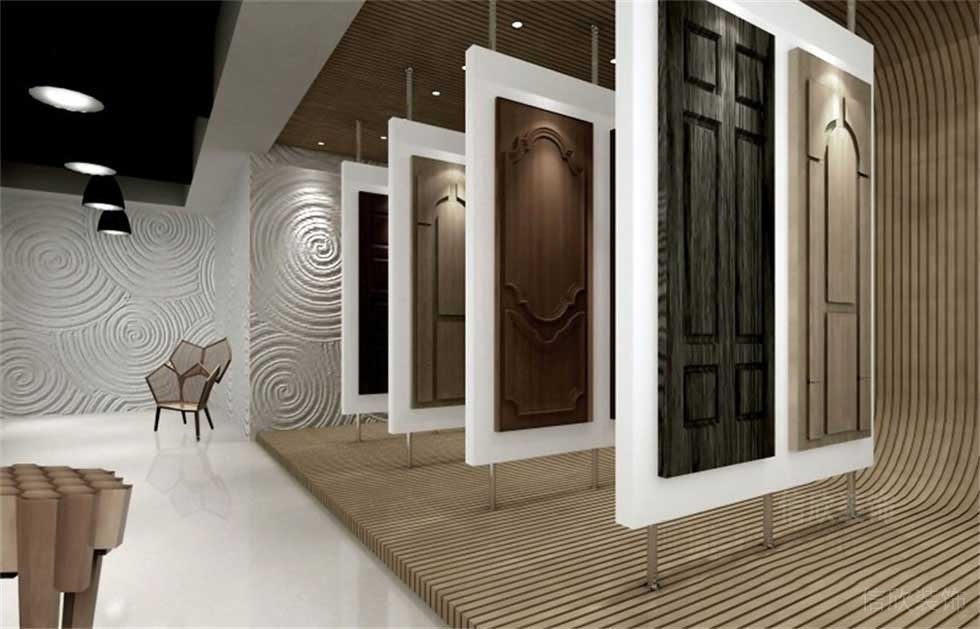 木業(yè)企業(yè)產(chǎn)品木門展區(qū)裝修設(shè)計(jì)