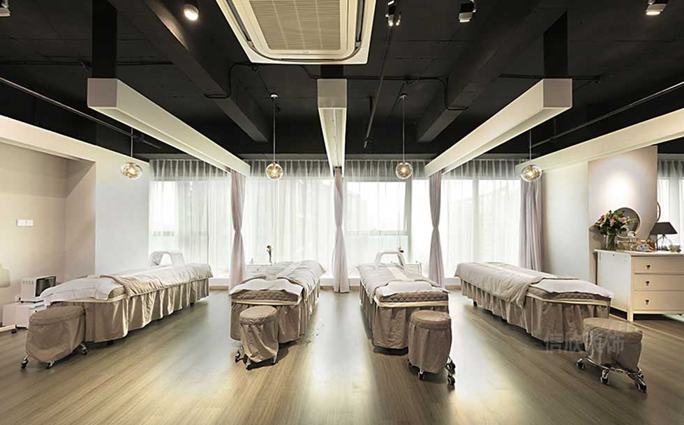 黑色時尚美容店美容區裝修設計 黑色時尚美容店美容區裝修設計