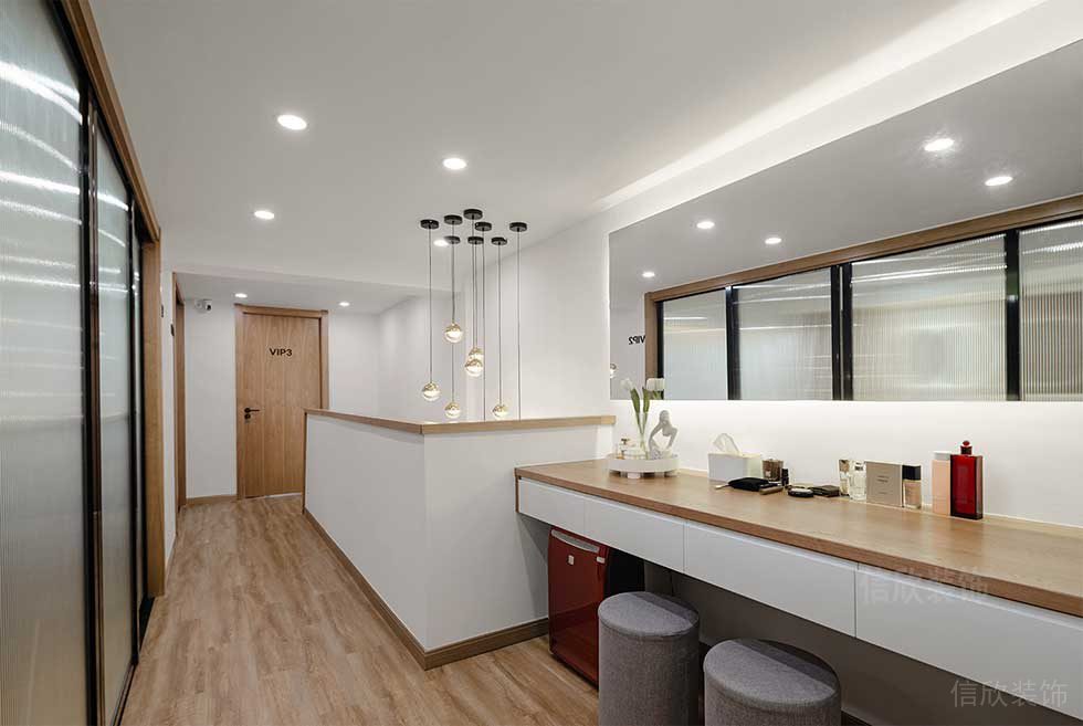 深圳福田美容養(yǎng)生店過道裝修設(shè)計(jì)