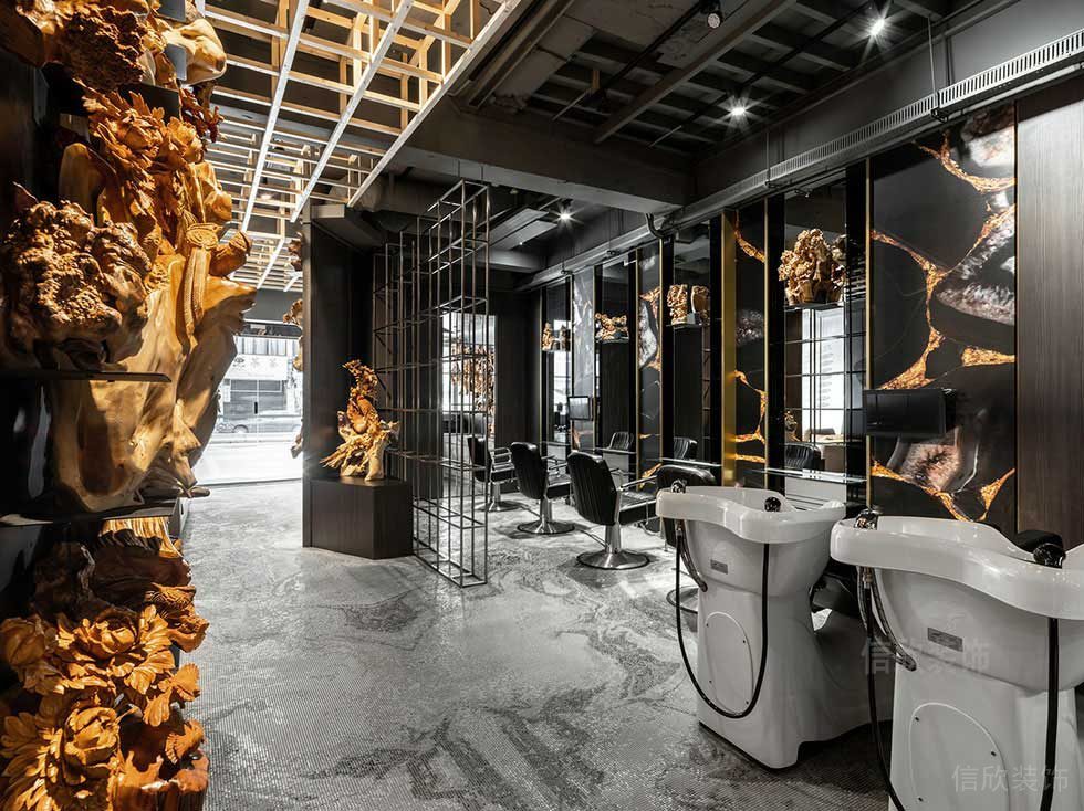 深圳寶安高端美容美發(fā)店頂面裝修