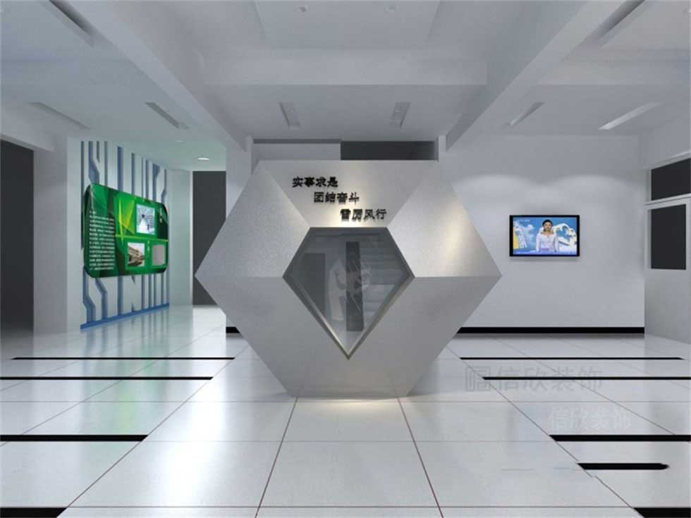 電子公司企業展廳企業LOGO裝修設計 電子公司企業展廳企業LOGO裝修設計