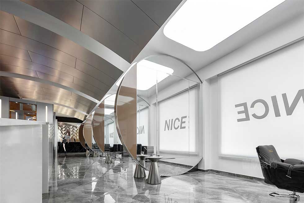 廣東深圳大型美容美發店大廳裝修設計 廣東深圳大型美容美發店大廳裝修設計