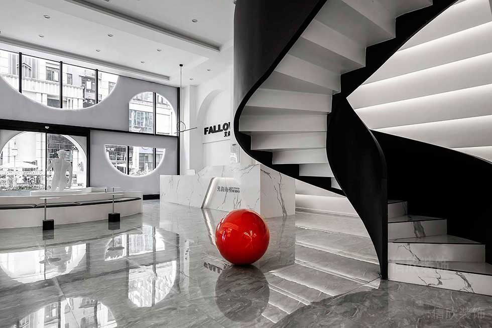 深圳羅湖美發設計工作室沙龍樓梯裝修工程 深圳羅湖美發設計工作室沙龍樓梯裝修工程