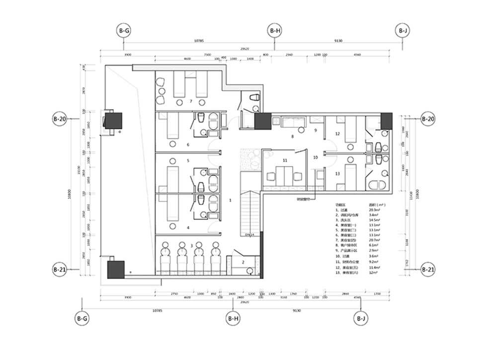深圳鹽田美發(fā)沙龍裝修設計平面布置圖 深圳鹽田美發(fā)沙龍裝修設計平面布置圖