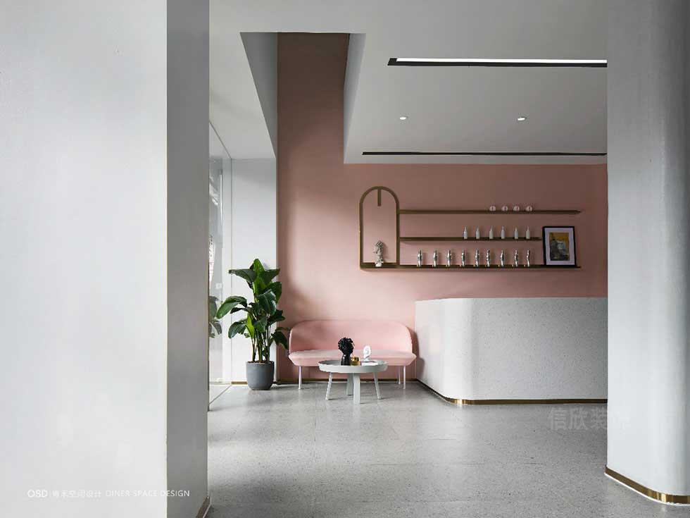 深圳羅湖時尚發型會所裝修接待區實景案例 深圳羅湖時尚發型會所裝修接待區實景案例