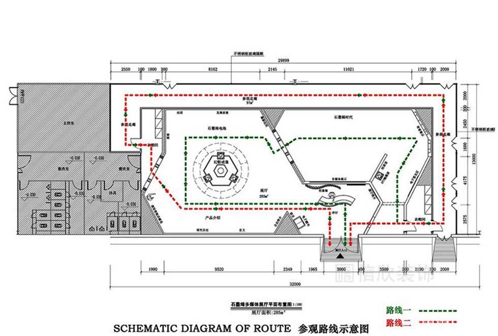 高科技企業展廳平面布置圖 高科技企業展廳平面布置圖