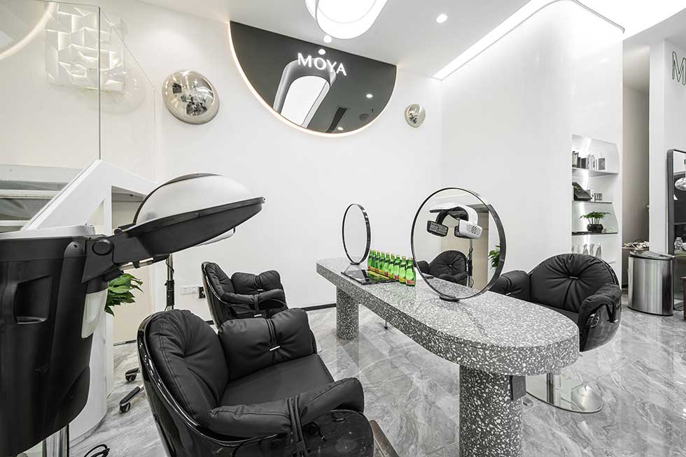 深圳南山美發(fā)店美發(fā)沙龍燙染區(qū)裝修設(shè)計(jì)