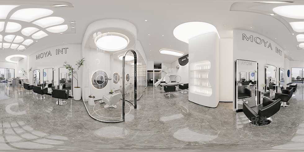 深圳南山美發(fā)店美發(fā)沙龍大廳裝修設(shè)計(jì)