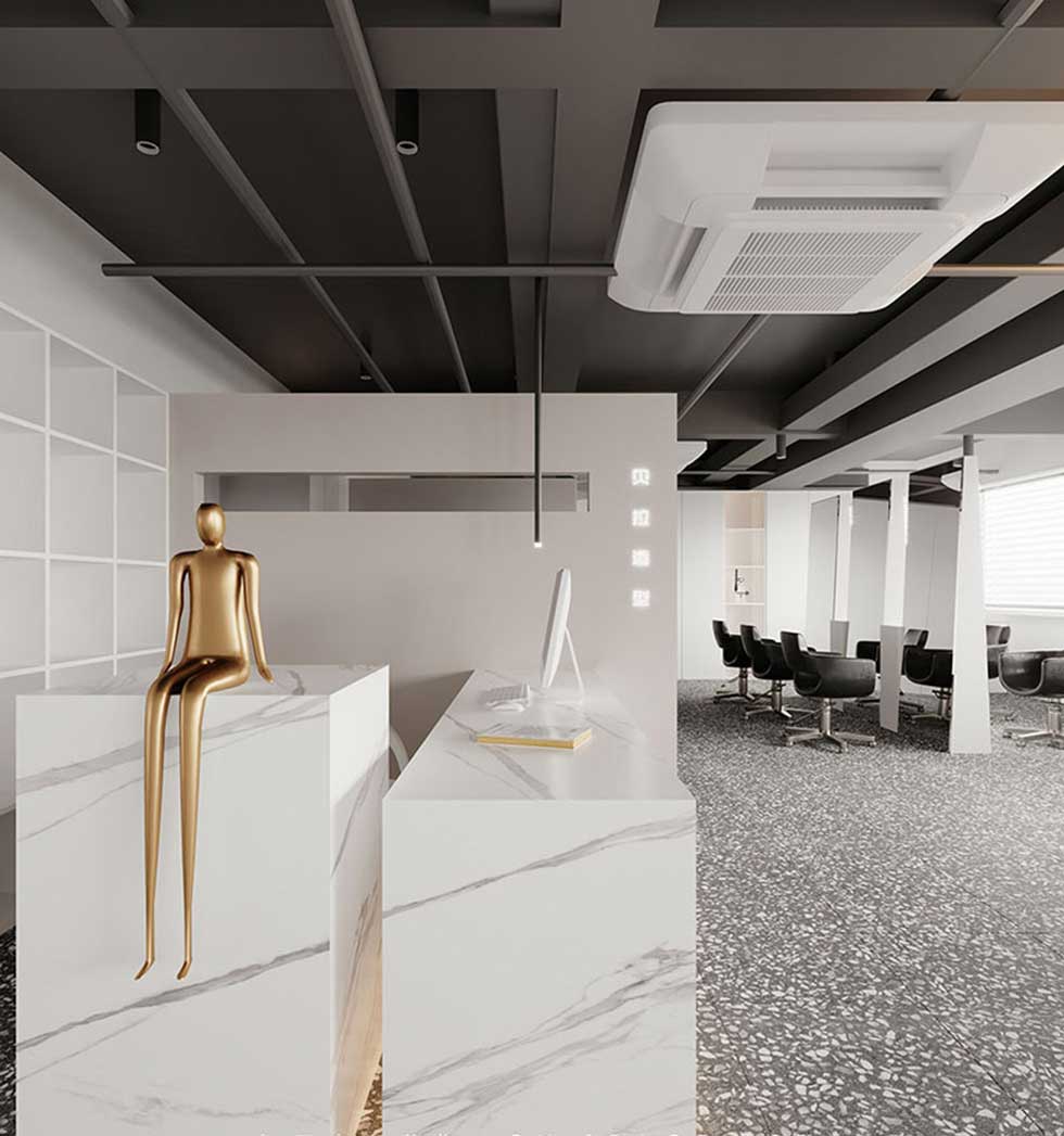 深圳龍崗美容美發(fā)店大廳裝修