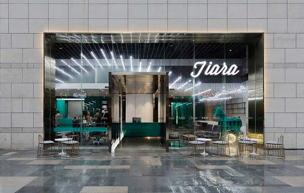 深圳鹽田美發(fā)沙龍門頭裝修設計 深圳鹽田美發(fā)沙龍門頭裝修設計