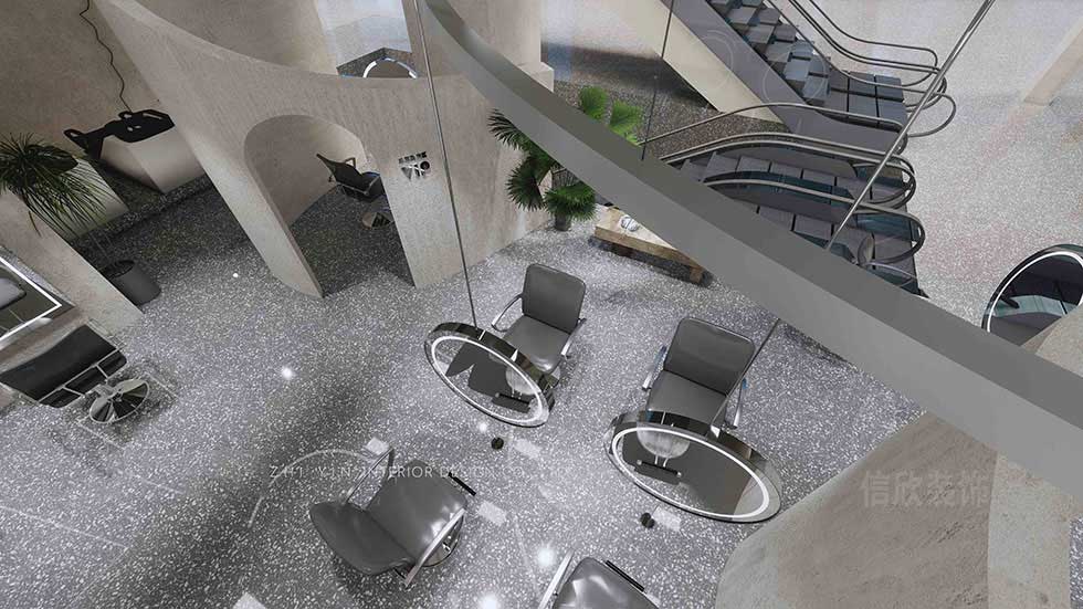 深圳I iCare美發(fā)沙龍金屬吊燈裝修設(shè)計 深圳I iCare美發(fā)沙龍金屬吊燈裝修設(shè)計