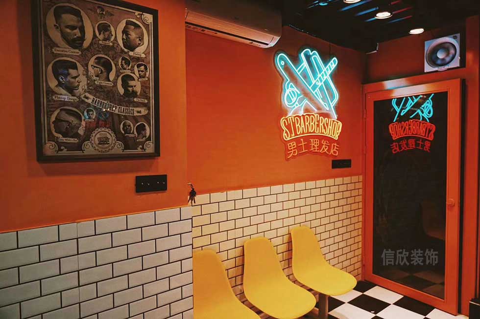 深圳龍華男士理發店等候區裝修案例 深圳龍華男士理發店等候區裝修案例