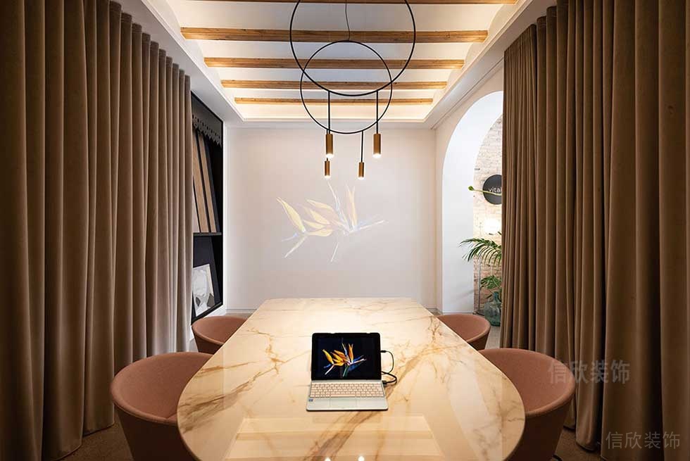 會議室?guī)缀窝b修大理石桌面裝修天花吊頂機構(gòu)裝修輕奢風(fēng)效果圖