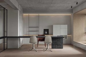 極簡風格寫字樓案例經(jīng)理辦公室效果圖