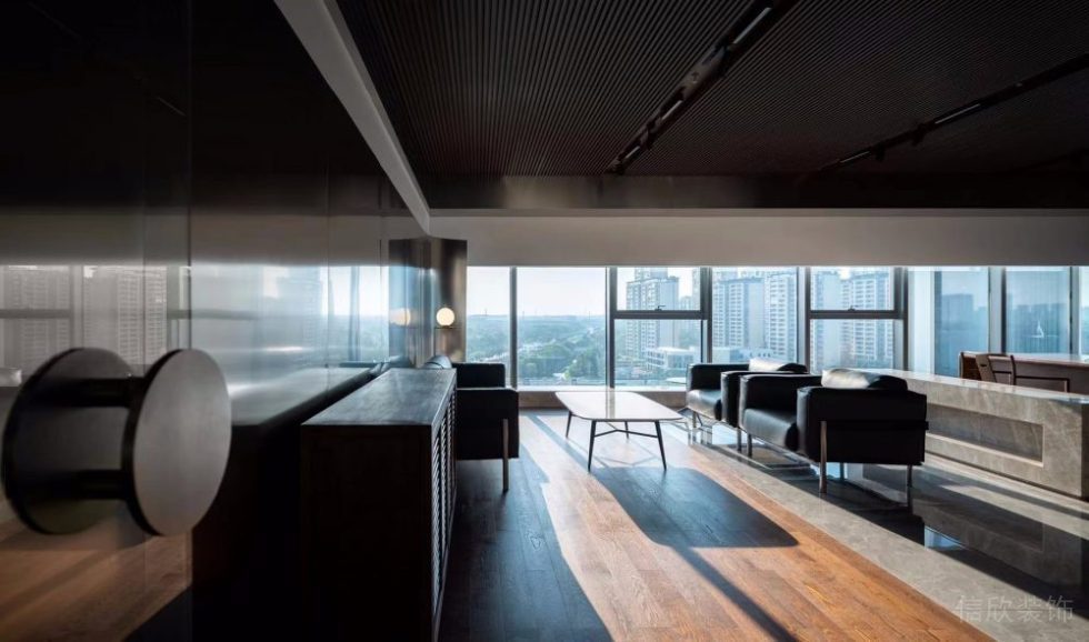 簡約風格辦公室會客接待廳裝修圖