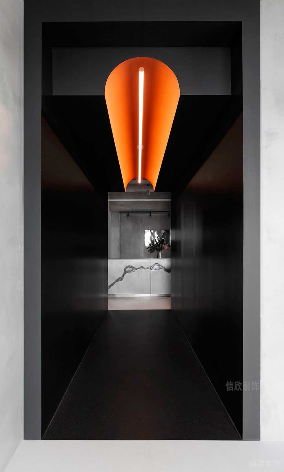 簡約風格辦公室走廊空間藝術燈光設計圖