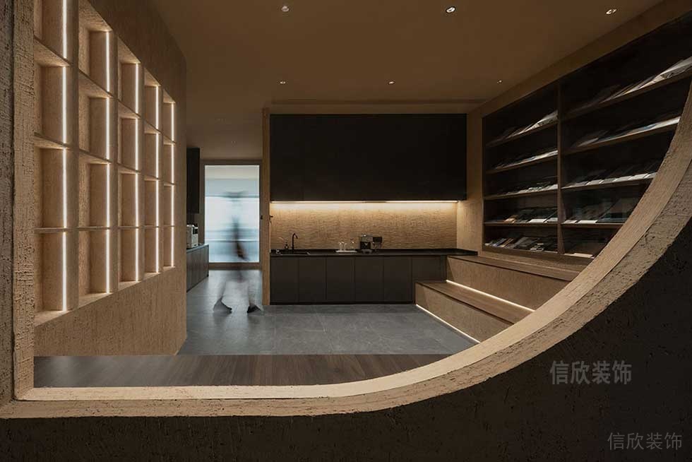 簡約風格企業(yè)辦公空間茶水間裝修圖