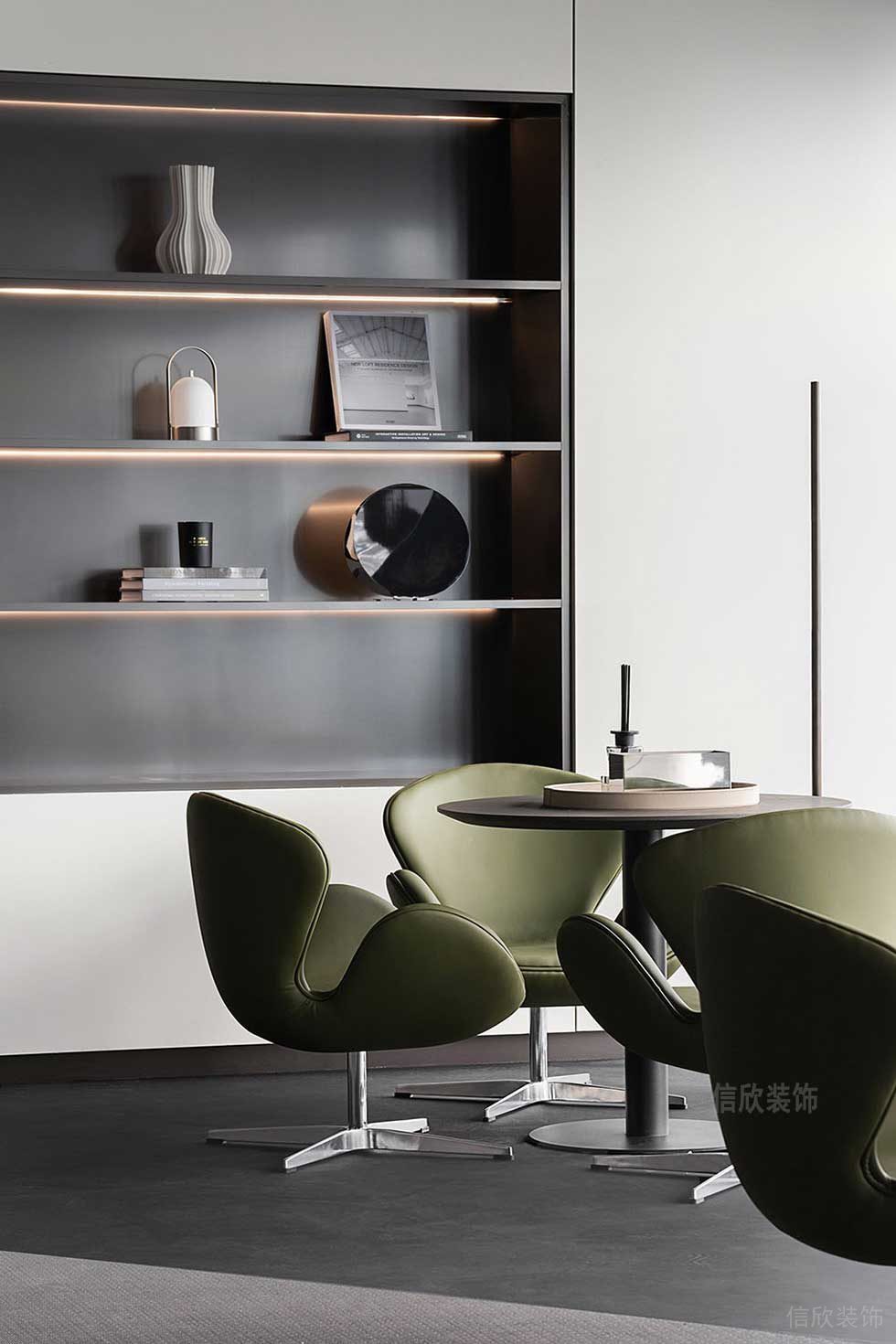 簡約風格企業(yè)辦公室洽談區(qū)裝修圖