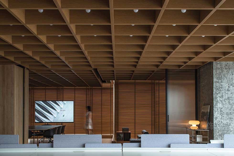 簡(jiǎn)約風(fēng)格公司公共辦公廳效果圖