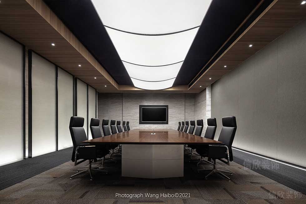 簡(jiǎn)約風(fēng)格公司空間會(huì)議室效果圖