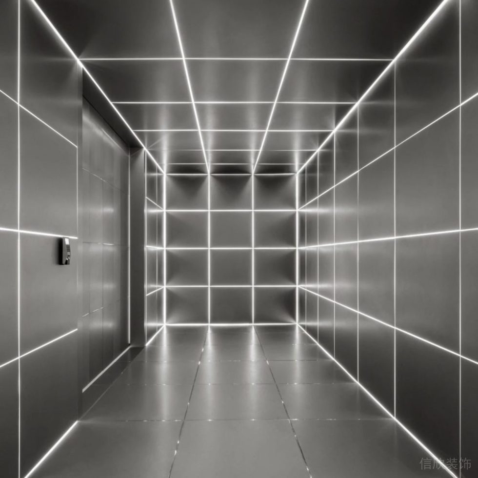 現(xiàn)代風(fēng)格辦公室入口特色線(xiàn)條燈效果圖