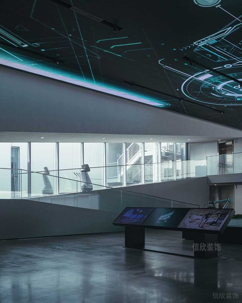 現(xiàn)代風(fēng)格商務(wù)公司多媒體展廳效果圖