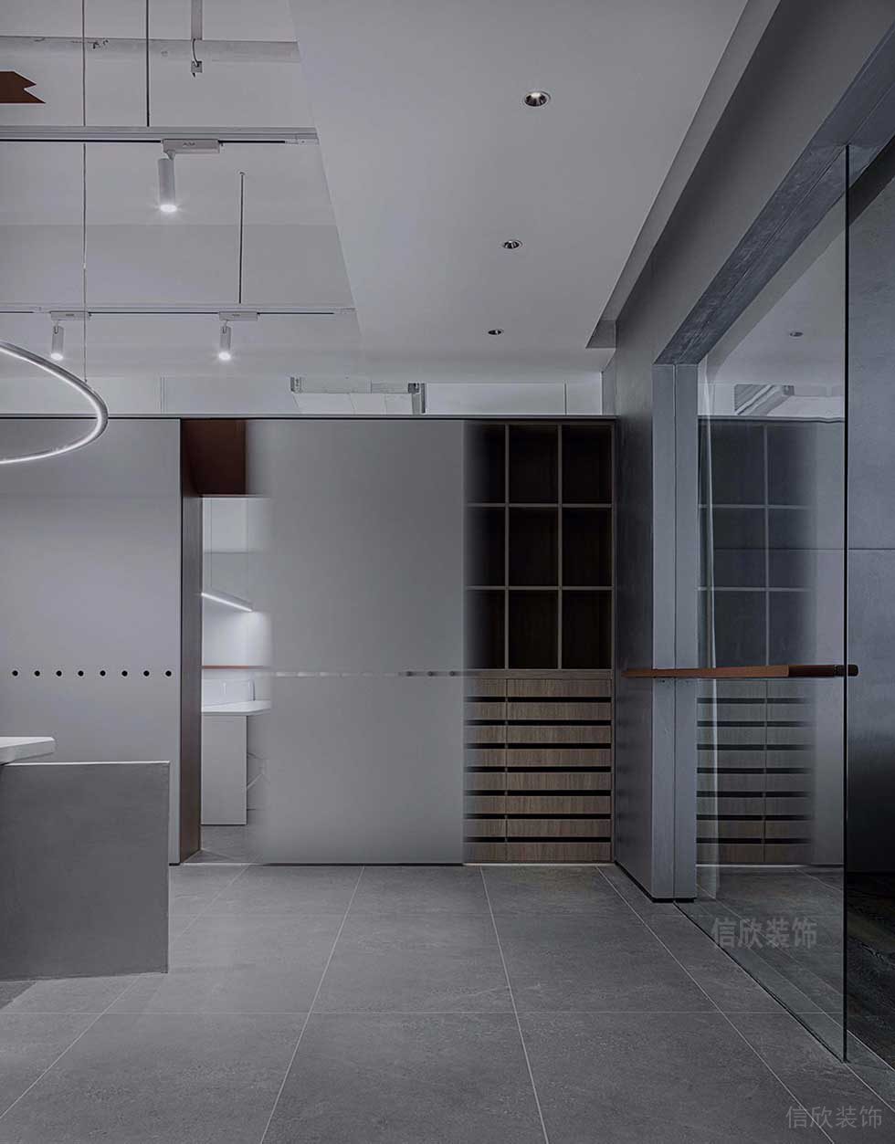 現代簡約風格辦公空間裝修案例資料室效果圖