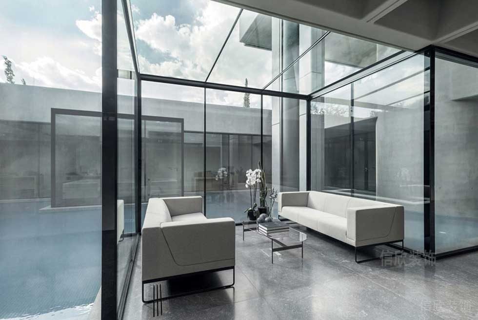 現(xiàn)代簡約風(fēng)格辦公室會(huì)客接待區(qū)裝修圖