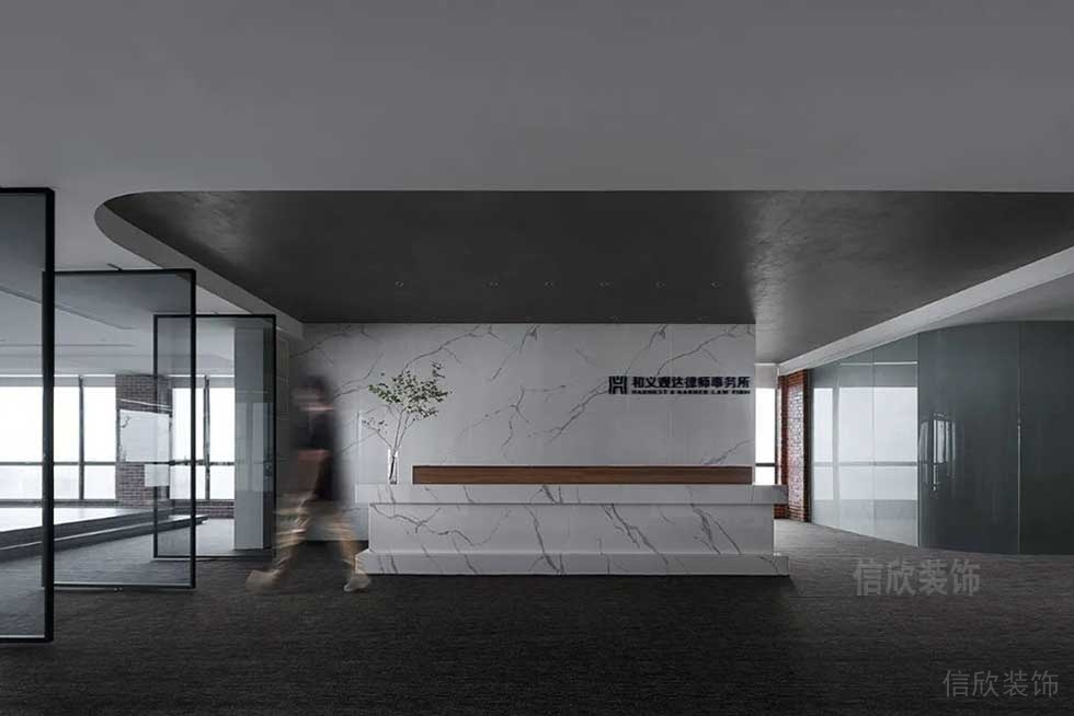 現(xiàn)代簡約風(fēng)格辦公室前臺(tái)接待區(qū)裝修圖