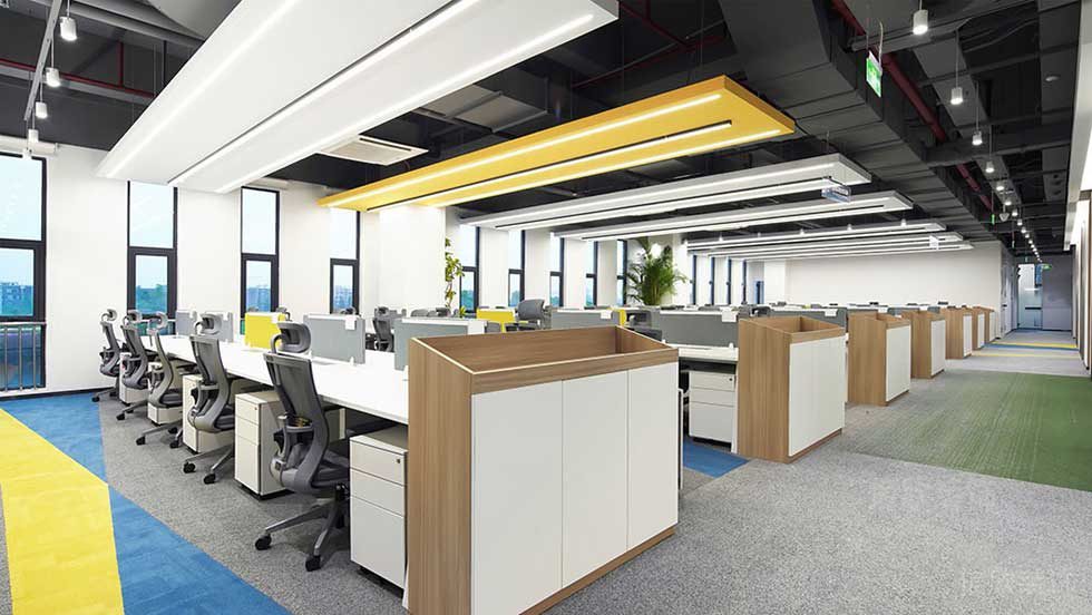 現(xiàn)代簡(jiǎn)約風(fēng)格商務(wù)公司案例辦公區(qū)效果圖