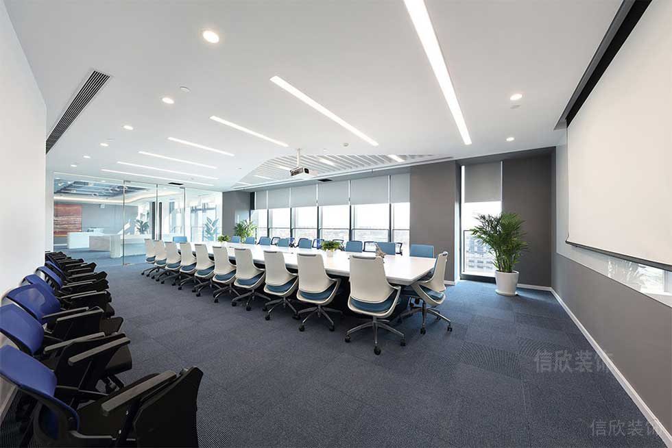 現(xiàn)代簡約風格公司空間商務會議室裝修圖
