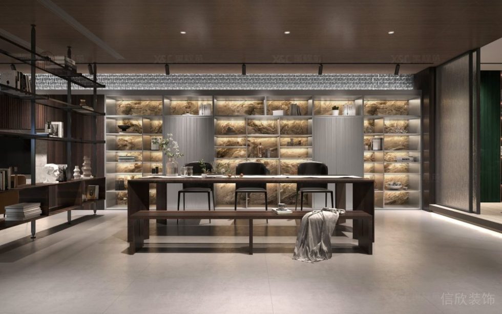 現(xiàn)代簡約風格藝術機構辦公空間茶室效果圖