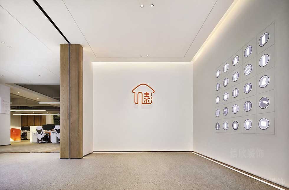 現(xiàn)代中式風格辦公室門廳裝修圖