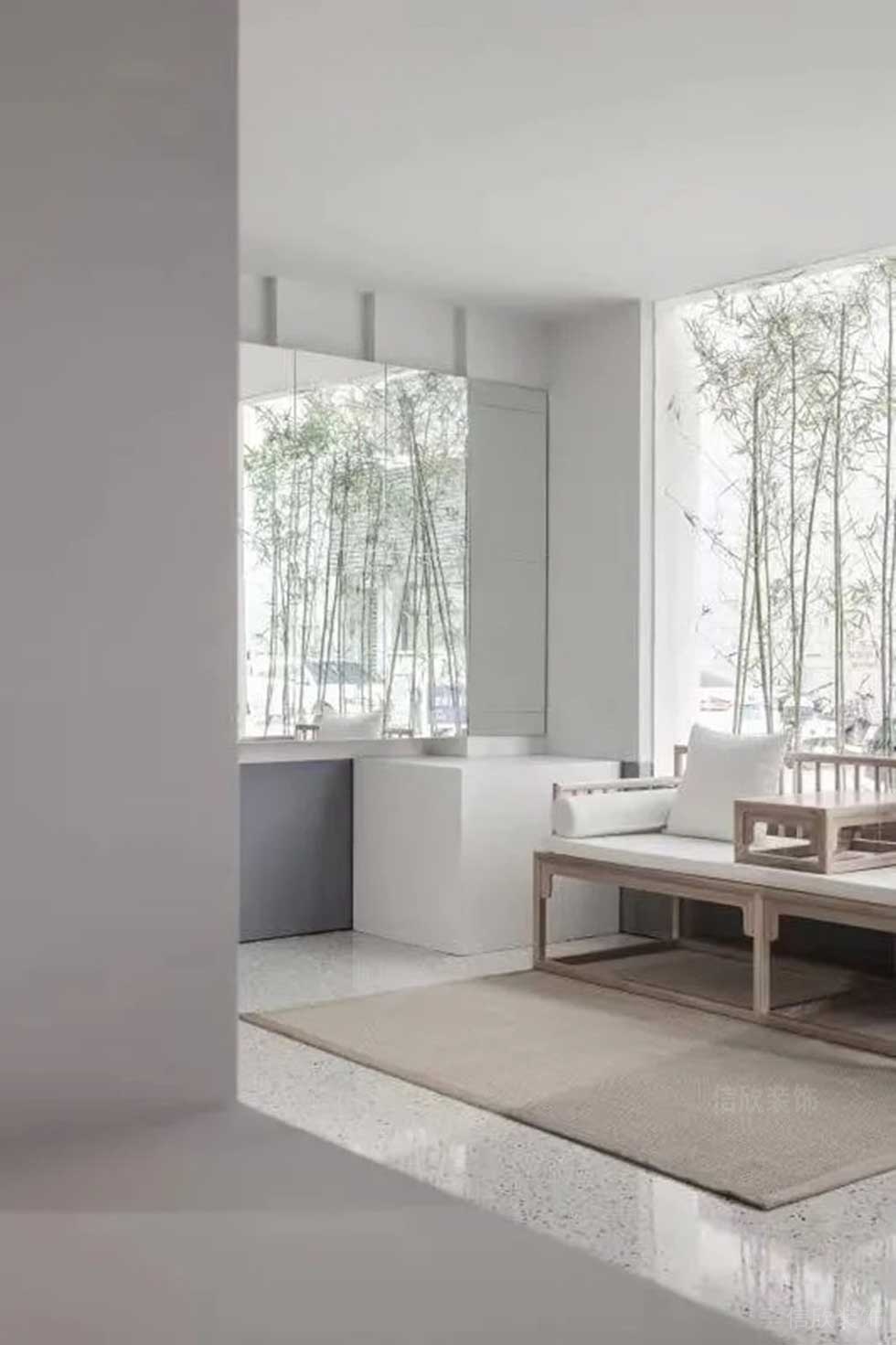 新中式風格企業(yè)辦公室休閑區(qū)裝修圖