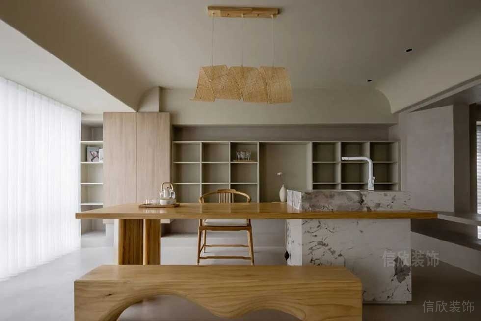 新中式風(fēng)格公司案例茶室空間裝修圖