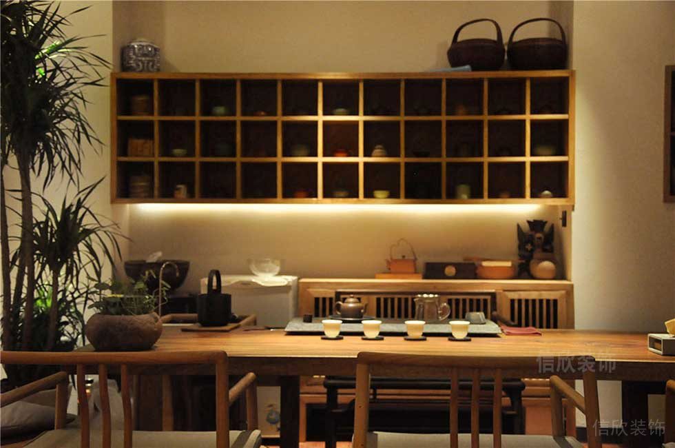 新中式風格寫字樓案例茶室設計圖