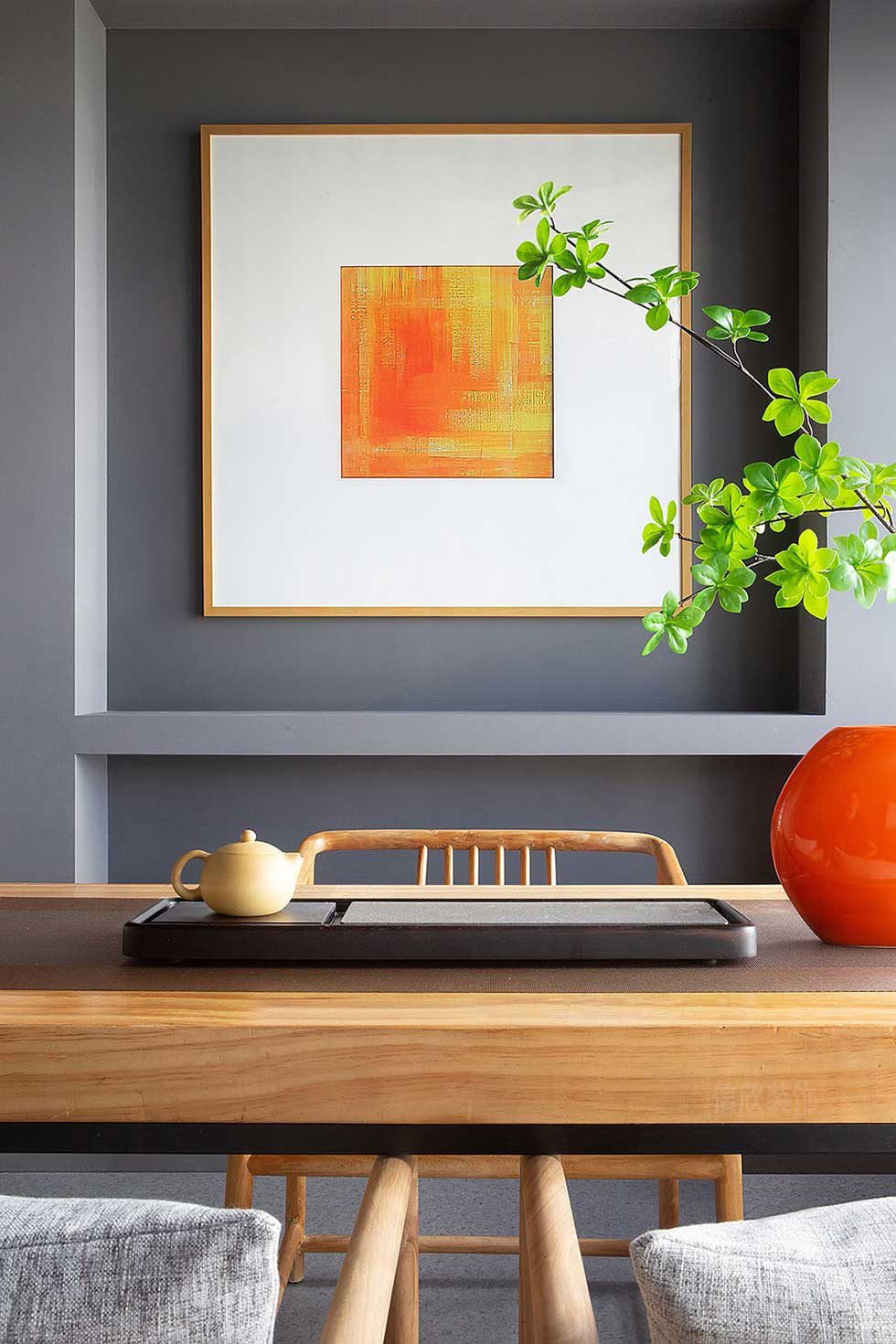 新中式風(fēng)格公司茶室裝修圖