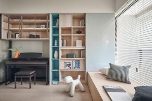 兒童房裝修設計圖飄窗木質(zhì)設計圖木柜收納設計