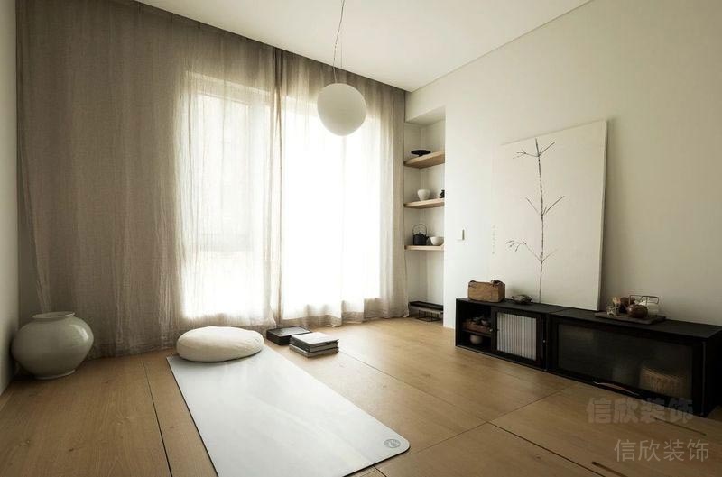 西麗新房裝修瑜伽室及禪意會客閱讀室