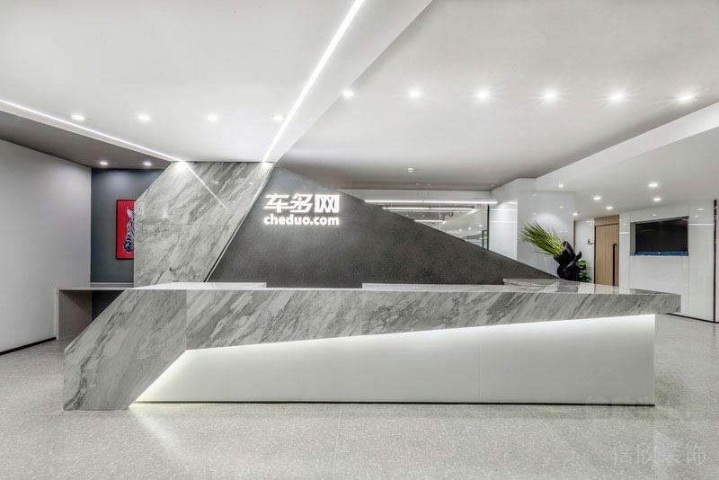 龍崗網(wǎng)絡公司辦公室前臺裝修