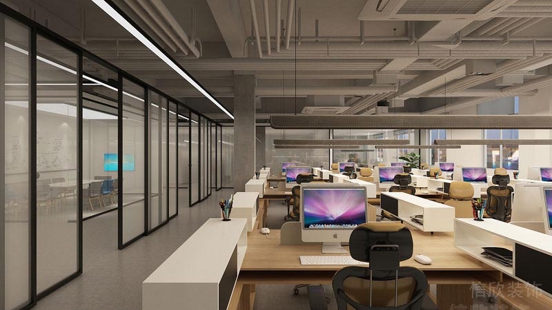深圳龍華工業(yè)風(fēng)辦公室裝修辦公區(qū)設(shè)計(jì)