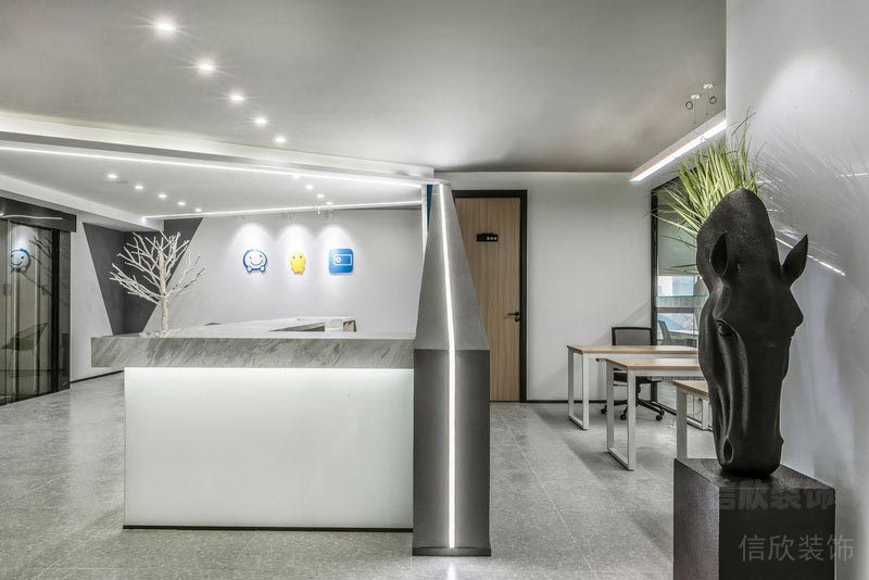 龍崗網(wǎng)絡公司辦公室前臺裝修