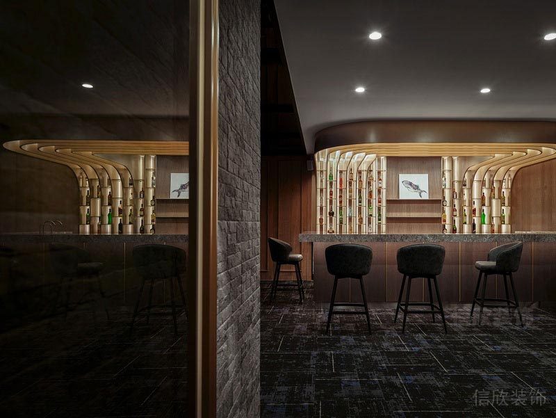 深圳南頭餐飲裝修設(shè)計(jì)公司案例吧臺