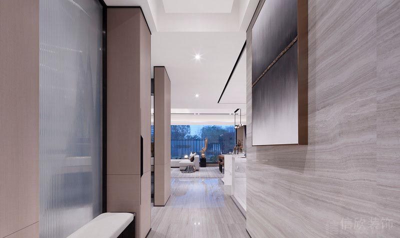 南山區(qū)硅谷別墅現(xiàn)代風(fēng)格裝修案例 過道